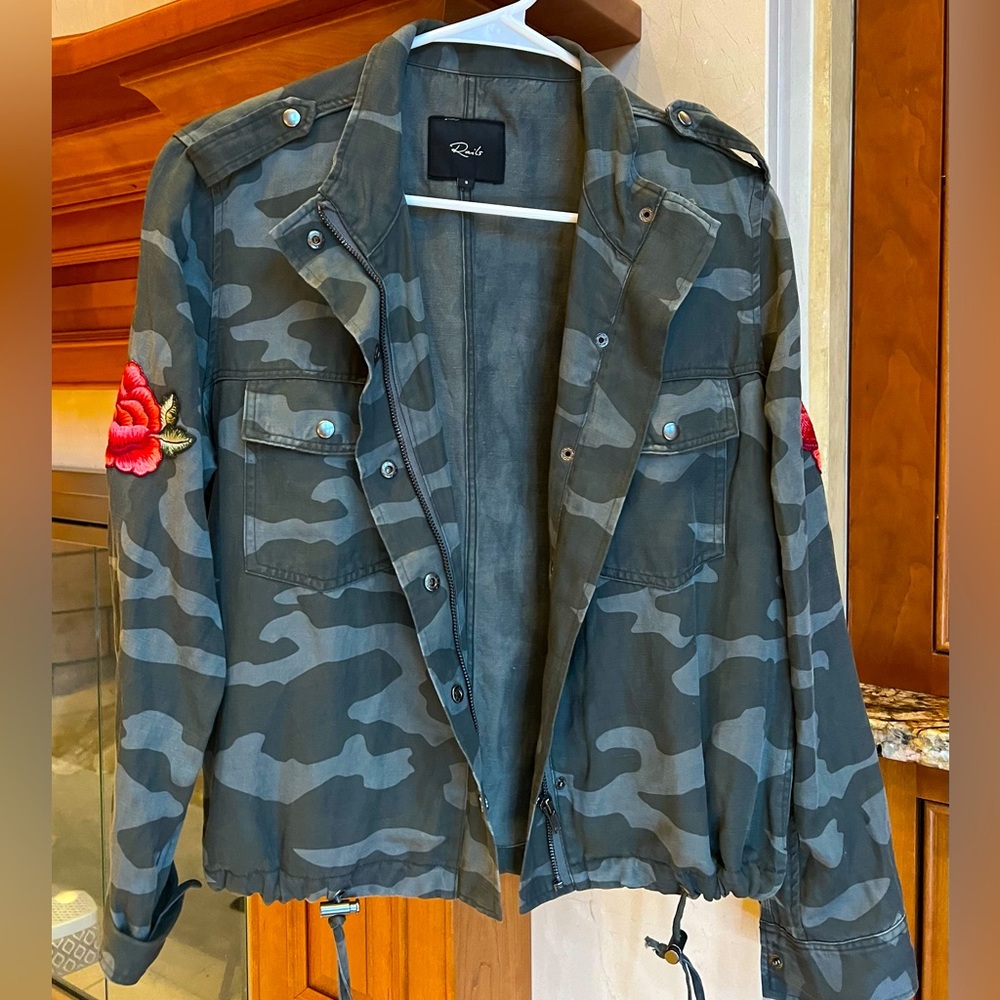 RAILS - Camo Embroided Jacket, Size Small